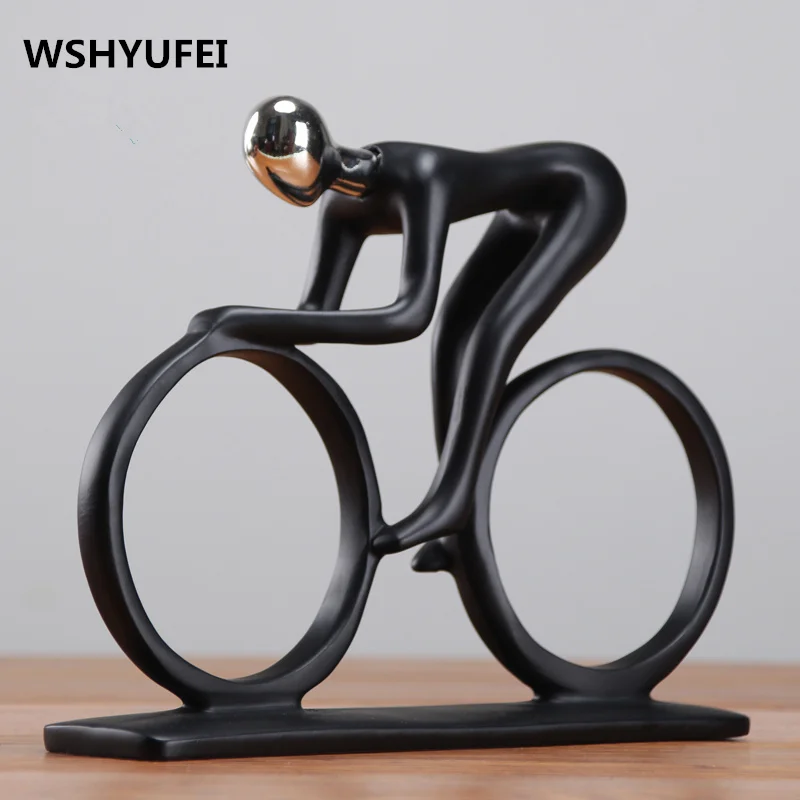 Современная Абстрактная черная велосипедная скульптура Геометрическая