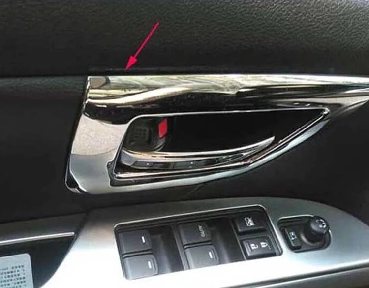 Car body Styling Cover Stick Trims ABS Chrome Door Inner Built Handle Bowl For Suzuki S-cross scross SX4 2014 2015 2016 2017 | Автомобили