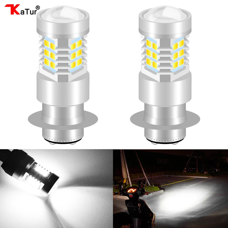 Светодиодные лампы Katur для мотоцикла 2 шт. P15D H6M ДХО Однолучевые 1000 лм|lamp lamp|lamp ledlamp