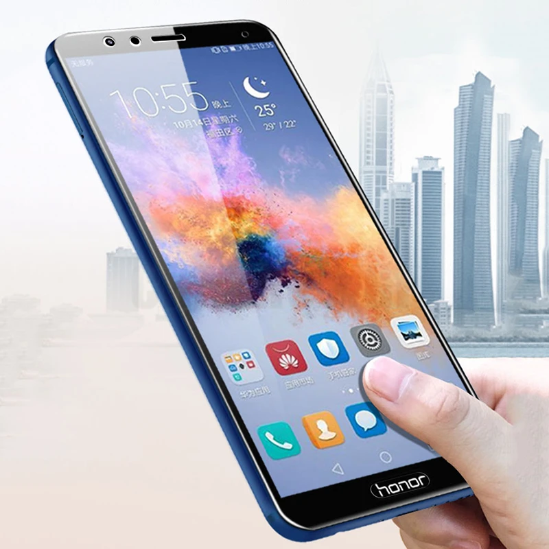 Закаленное стекло с полным покрытием для Huawei Honor 7A 7C Pro V9 V8 Y5 Y6 Prime 2018 Y7 2017 Mate SE Nova 2i 2s