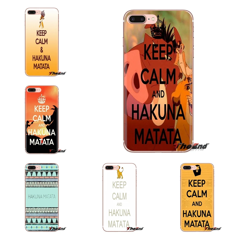 Мягкие чехлы для Xiaomi Mi3 Samsung A10 A30 A40 A50 A60 A70 Galaxy S2 Note 2 Grand Core Prime Keep calm и Hakuna Matata |