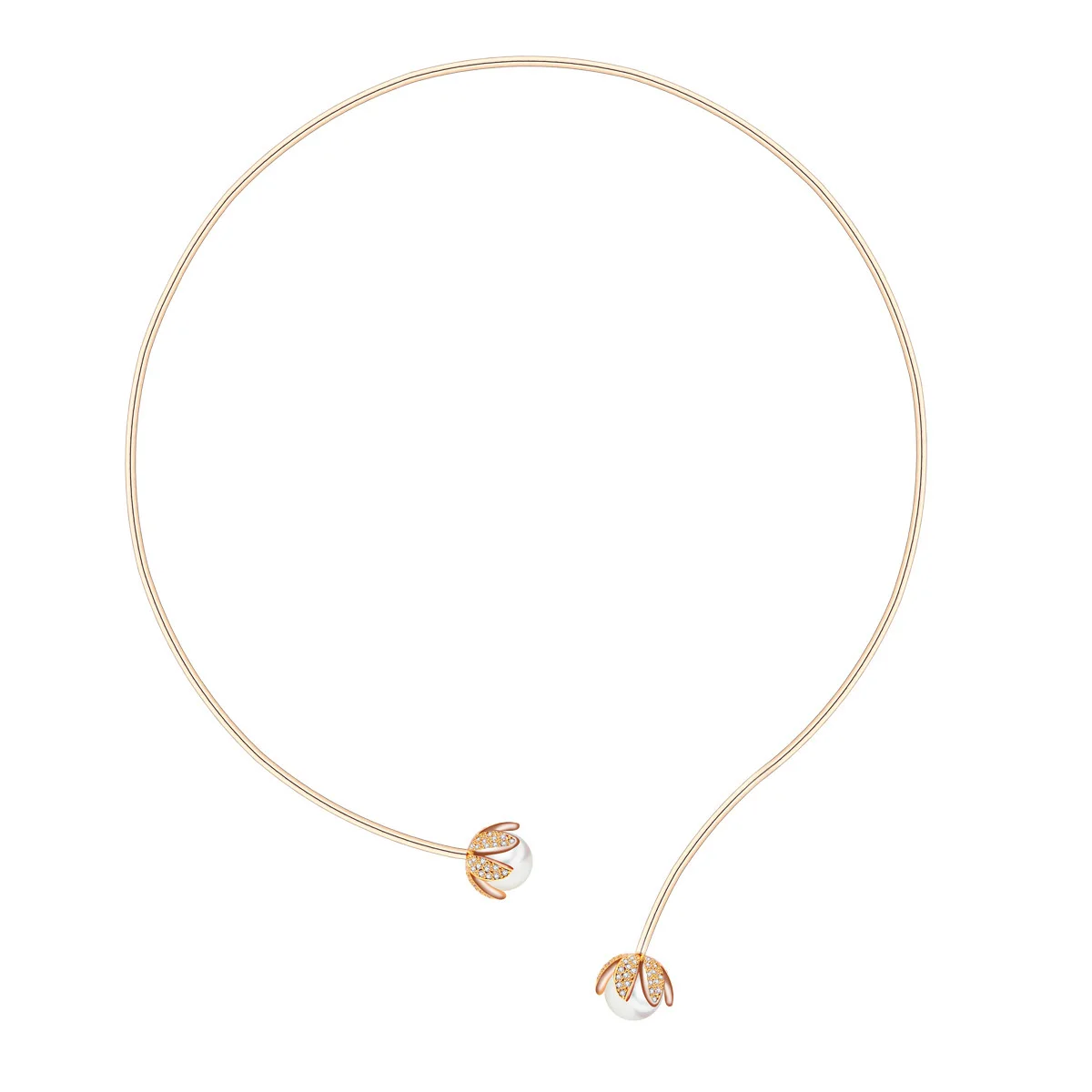 ?? 2019 新ミニマリストオープニングシルバーシャンパンゴールド色範囲ネックレス女性の花パール銅チョーカーネックレス