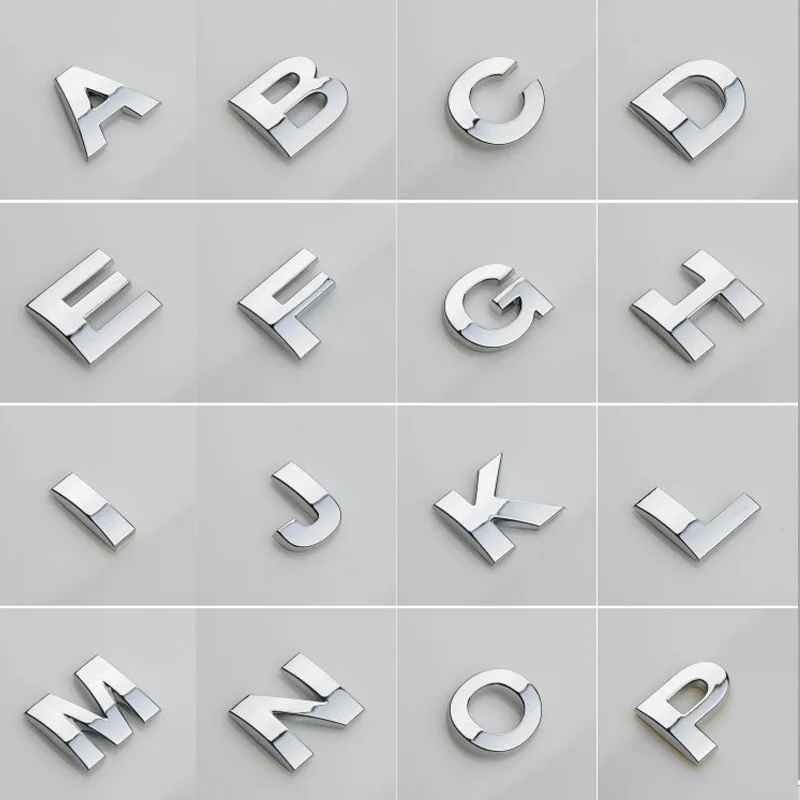 Автомобильная Наклейка 3D металлическая английская буква цифры наклейка Сделай