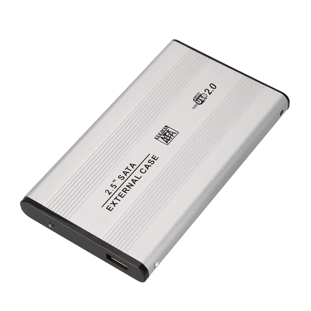 Серебряный 2 5 дюймовый корпус для жесткого диска USB SATA внешний мобильный жесткий