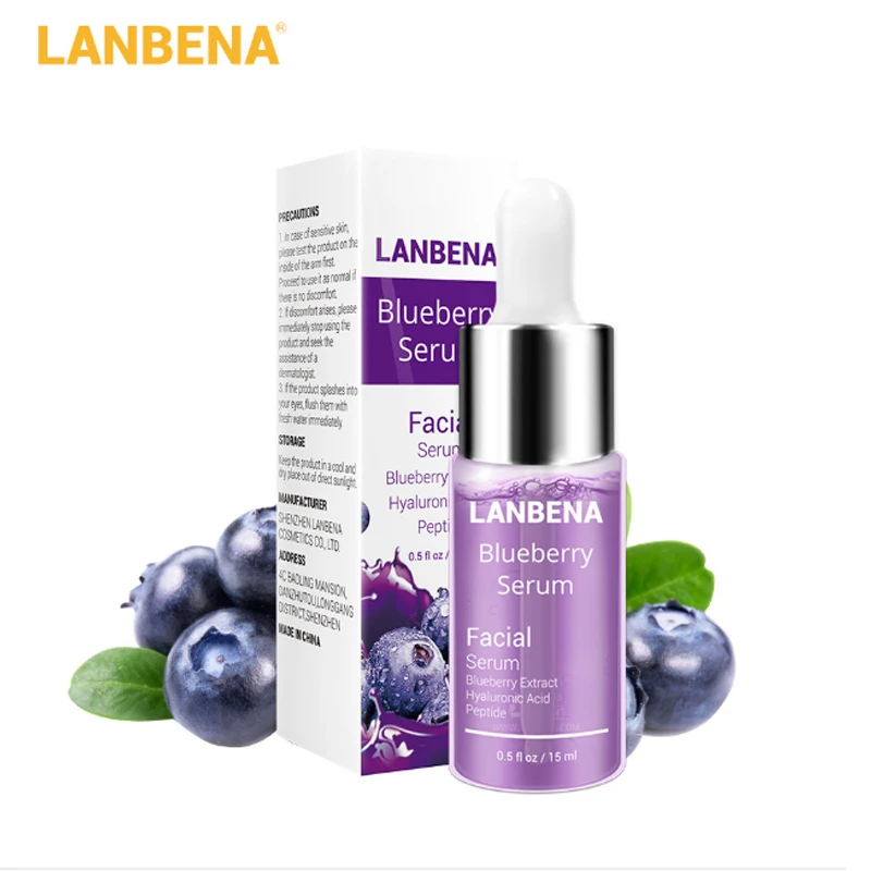 LANBENA черника Гиалуроновая кислота сывороточная эссенция масло увлажнение уменьшает тонкие линии отбеливание против старения против морщин уход за кожей