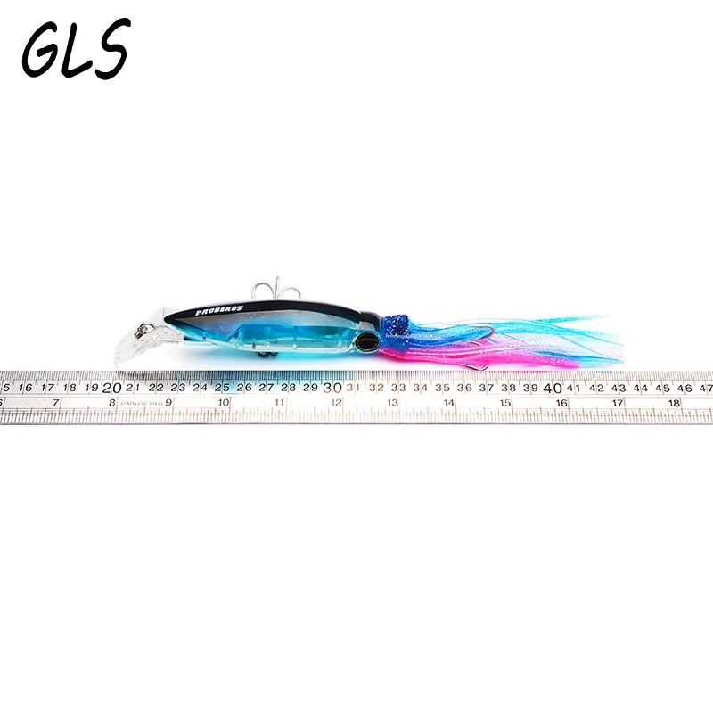 Мягкая приманка для рыбалки 140 мм 40 г мягкая светящаяся в виде кальмара высокая