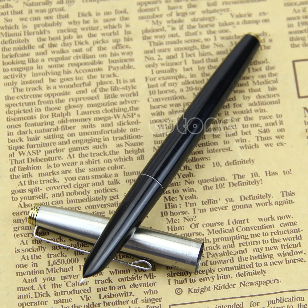 Новый Герой 329 колпачок из нержавеющей стали авторучки черный | Канцтовары для