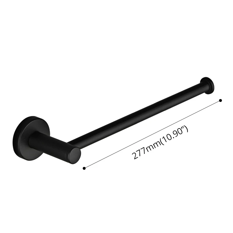 277 mm Towel Bar Современный набор оборудования для ванной, черный матовый крепящийся бумажный халат, настенный держатель для рулонов, держатель для полотенец, аксессуары для ванной комнаты - Цвет: 277 mm Towel Bar