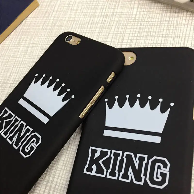 JIBAN письмо КОРОЛЬ queen пары чехол для телефона iphone 9 Apple плюс крышка мультфильм