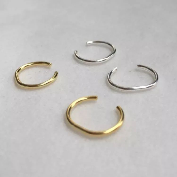 Серьги из стерлингового серебра S925 пробы, креативное кольцо для ушей, клипса для ушей, Милые простые полукруглые серьги для девушек, серебряные ювелирные изделия для ушей