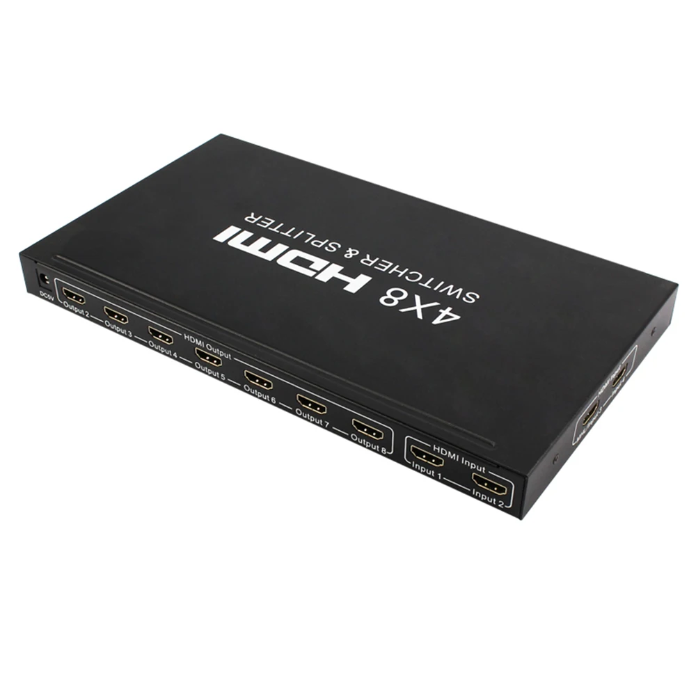HDMI коммутатор 4 в 8 выход 4*8 HD HDMI ТВ Видео Kvm переключатель HDMI 4 K* 2 K 3D