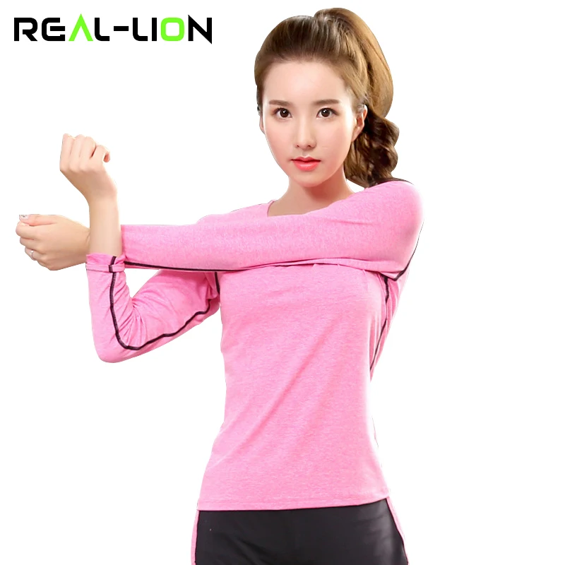 Reallion йога одежда топы фитнес спортивные анти пиллинг футболка для похудения