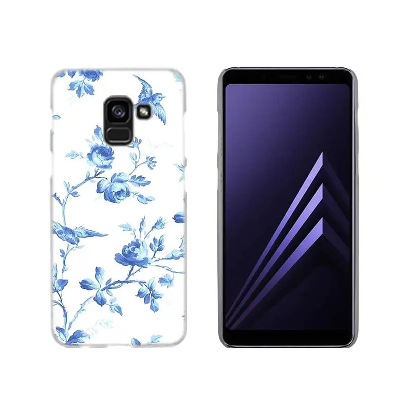 Китай(материк) Цветочный Узор Жесткий чехол для Samsung Galaxy A7 A6 A8 плюс A9 A3 A5 A30 или A20 A50 A60 A70