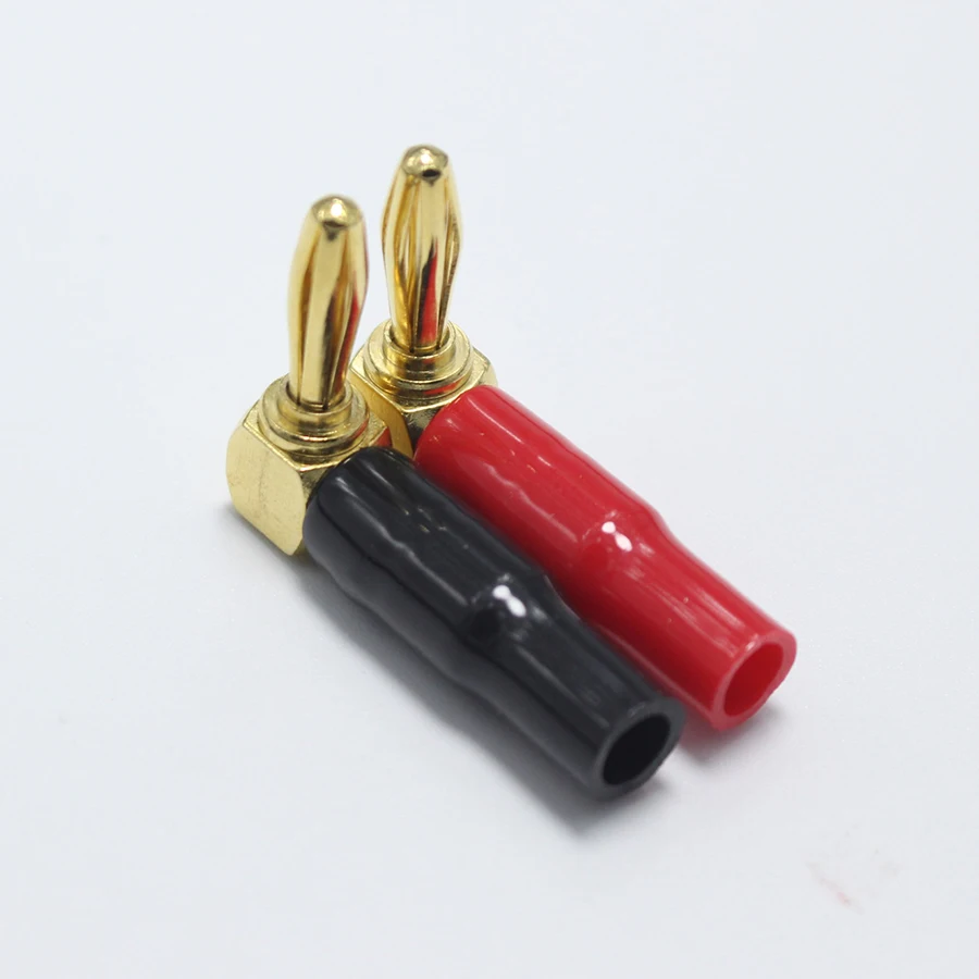 2pcs Universal 4mm L Banana Plug For Audio Video/Test Adapter Car-styling Red Black Motorcycle Automobile Accessories Hot Sale |