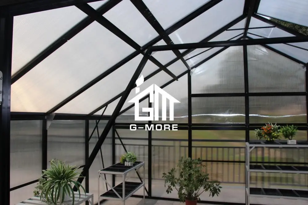 Наружный из поликарбоната садовый зеленый дом теплица алюминиевых