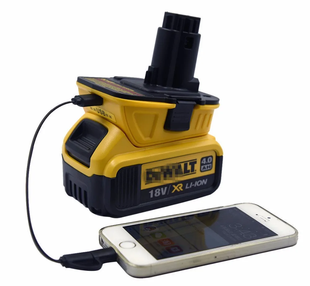 USB адаптер DCA1820 18V 20V для Dewalt до литий ионный аккумулятор конвертер