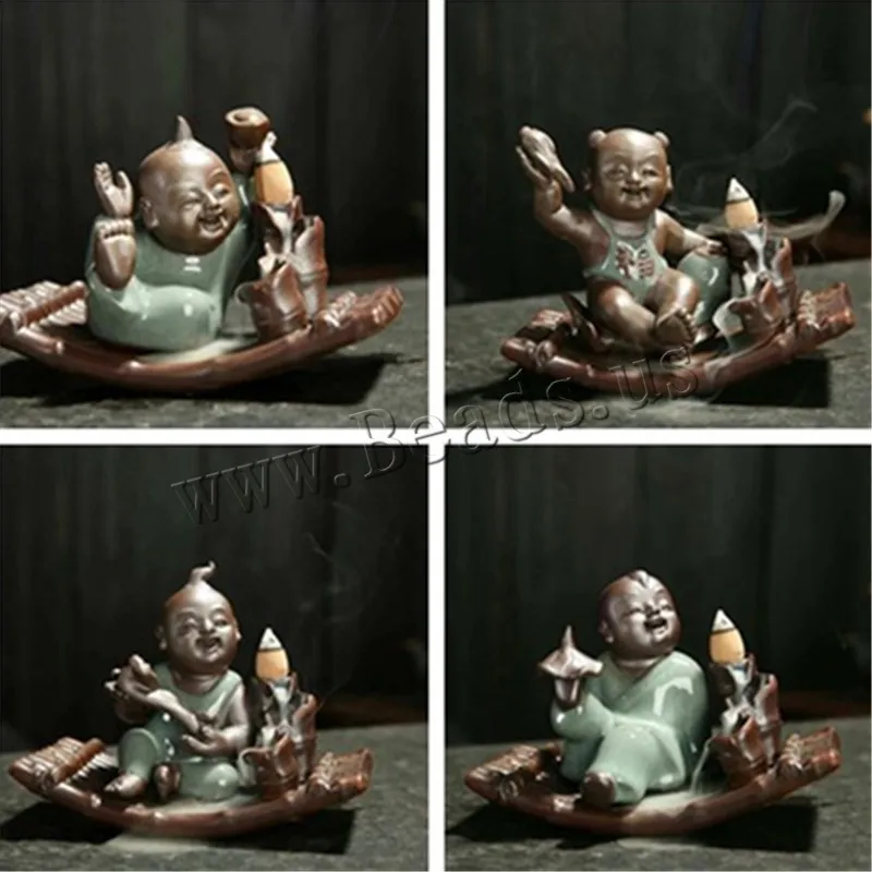 The Little Monk Backflow Incense Burner Smoke Waterfall Sticks Holder Bakhoor Home Decor Meditation Zen Censer | Дом и сад