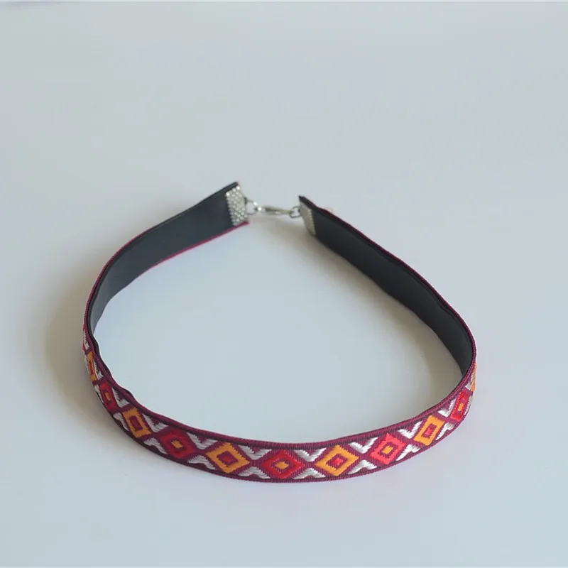 Разноцветное колье с цветочным принтом кожаное бархатное ожерелье для женщин