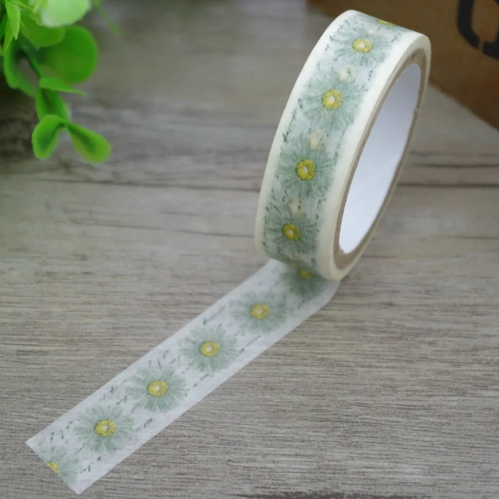 2017 New 1x Flowers Japanese Stationery Floral Washi Tape Scrapbooking Hobonichi Decorative Masking Office Adhesive | Канцтовары для