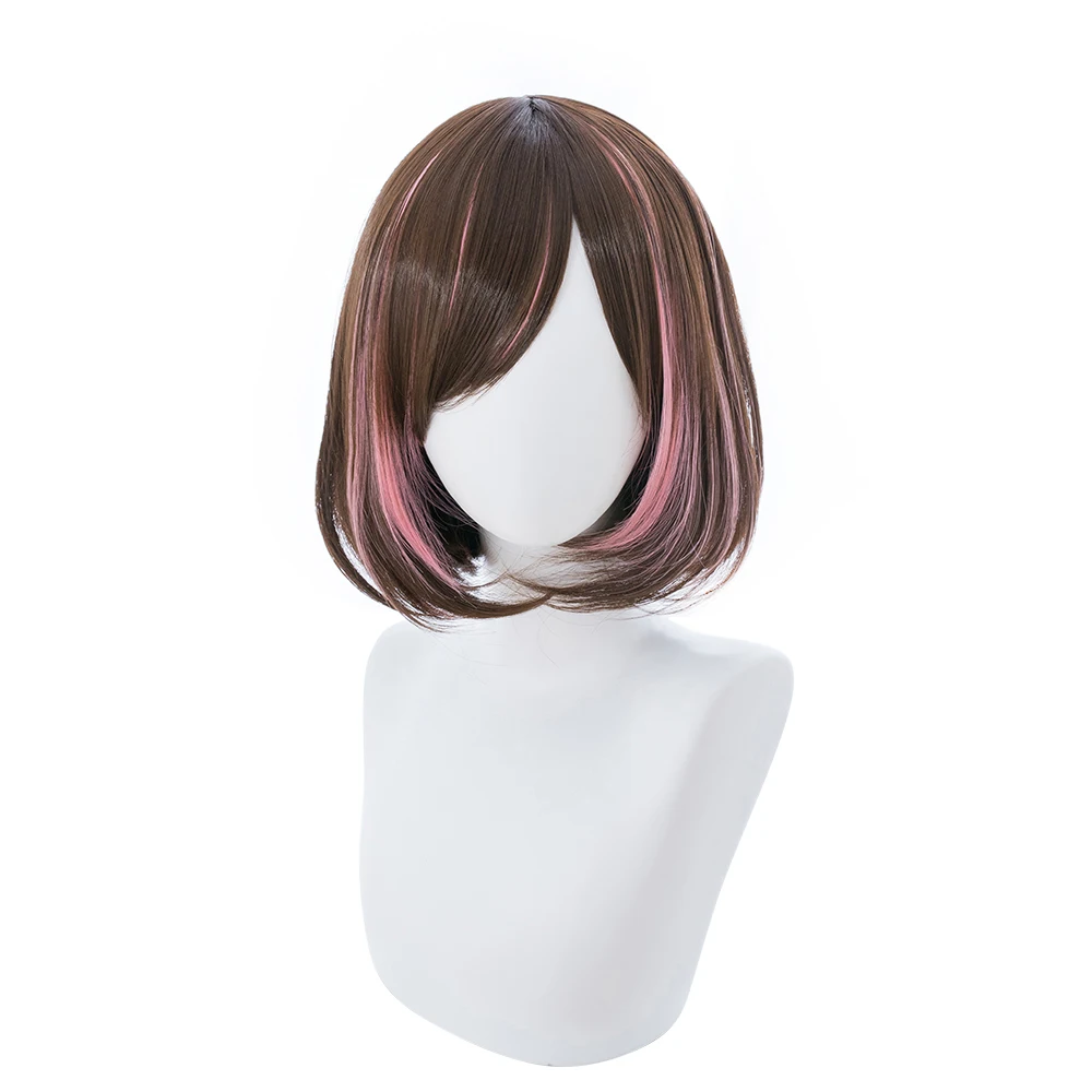 Brdwn Kizuna AI Женская прямая одежда для косплея 35 см/13 8 дюйма короткая коричневая
