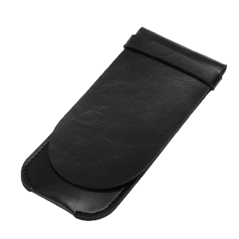 16x6cm black 1 шт. кожаная сумка для карандашей ручной работы из воловьей кожи, чехлы для ручек, чехол для ручек, офисные школьные принадлежности для студентов - Цвет: 16x6cm black