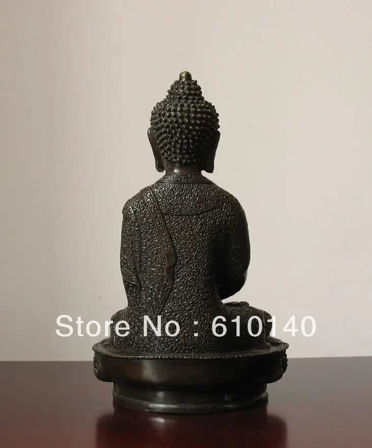 8&quotOld Tibet Tibetan Buddhis Amitabha bronze buddha statue | Дом и сад