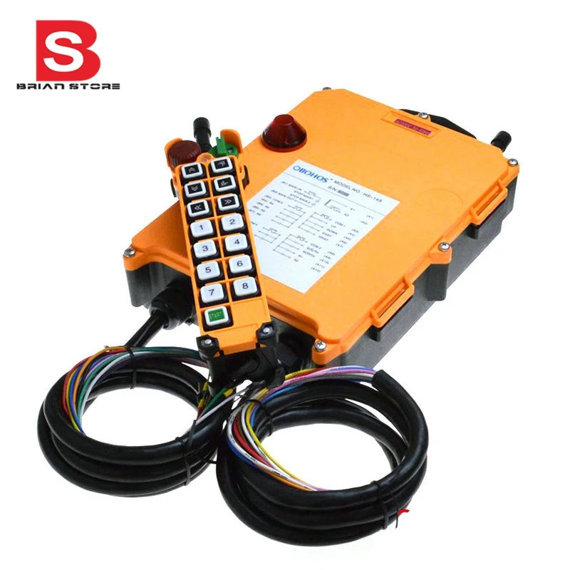 

14 channel 2 Speed 1 Transmitter Hoist Crane Truck Radio Remote Control System Controller With E-Stop