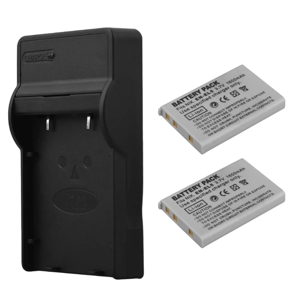 Новый EN-EL5 Аккумулятор для камеры 1600 мАч + зарядное устройство Nikon Coolpix P4 P80 P90 P100 P500
