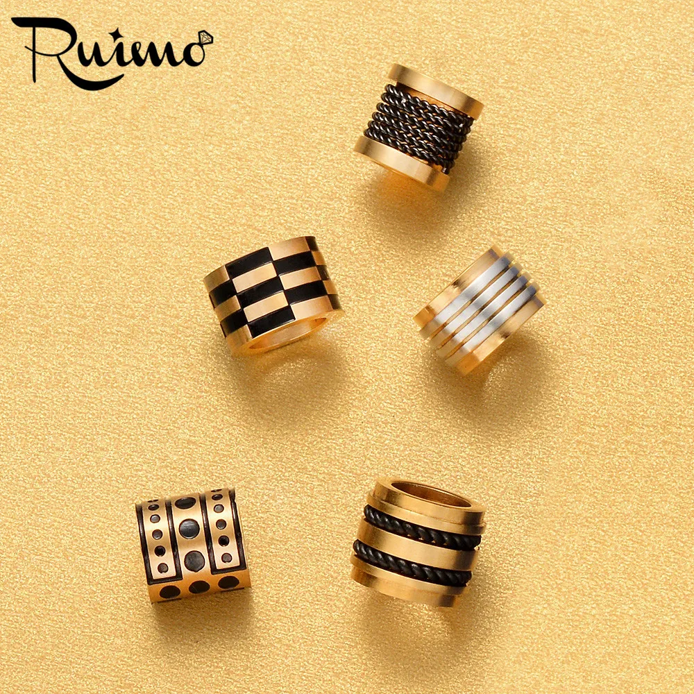 Мужские браслеты RUIMO 316L из нержавеющей стали золотого цвета винтажный Красный