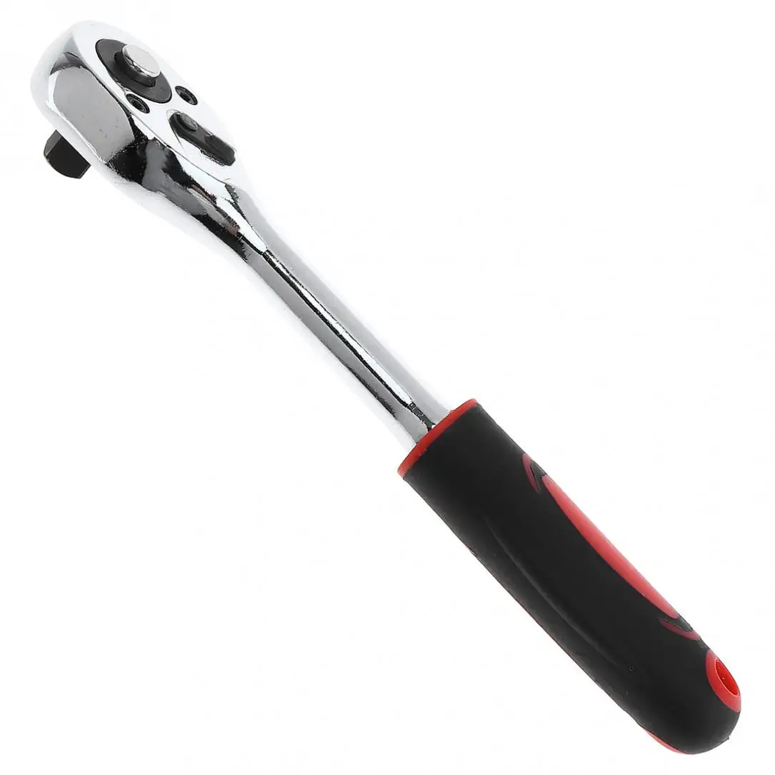 

Flexible 3/8" Straight Handle Medium Cr-V Steel Quick Steel Ratchet Wrench with 24 Teeth Universal Vehicle Socket Wrench