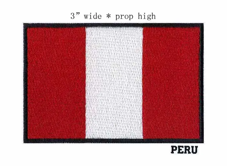 Перу 3 &quotШирокая вышивка флаг патч для шитья патч/полосы/Товары | Дом и сад