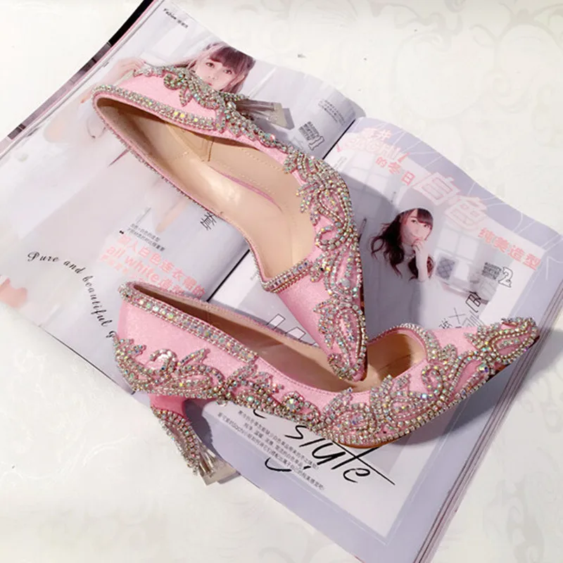 Роскошная Высококачественная обувь со стразами AB блестящая на Среднем Востоке