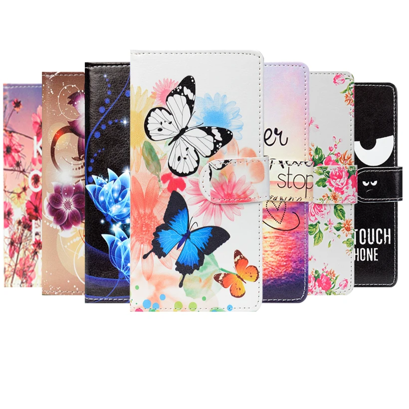 Модный чехол бумажник из искусственной кожи с откидным принтом для asus ZenFone Peg 4A