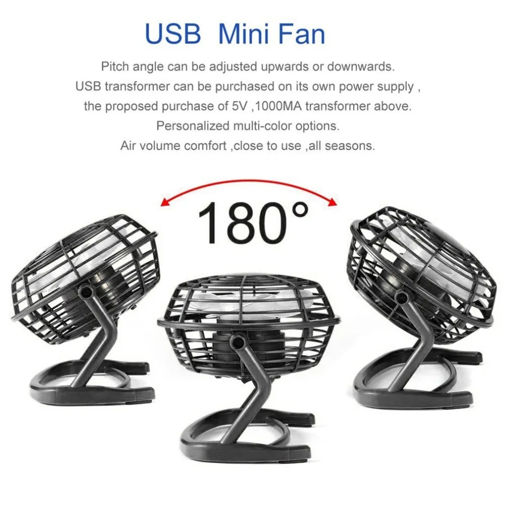 Портативные мини вентиляторы USB маленький стол 4 лопасти охлаждающий вентилятор