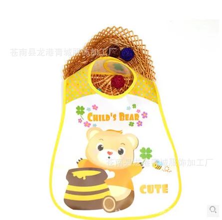Three dimensional water towel baby feeding pocket EVA Bib Apron waterproof clothing new style | Детская одежда и обувь