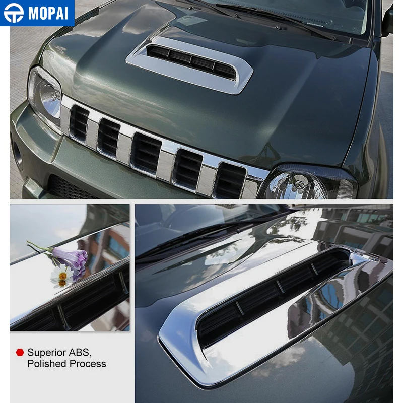 MOPAI автомобильный Стайлинг молдинги для Suzuki Jimny 2007+ ABS Воздушный поток Впускной капот совок вентиляционная крышка капота украшения автомобильные аксессуары