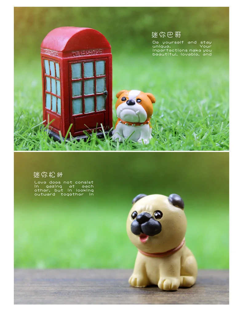 16 дизайнов мини собаки хаски корги Мопс чау чуу сказочные садовые миниатюрные