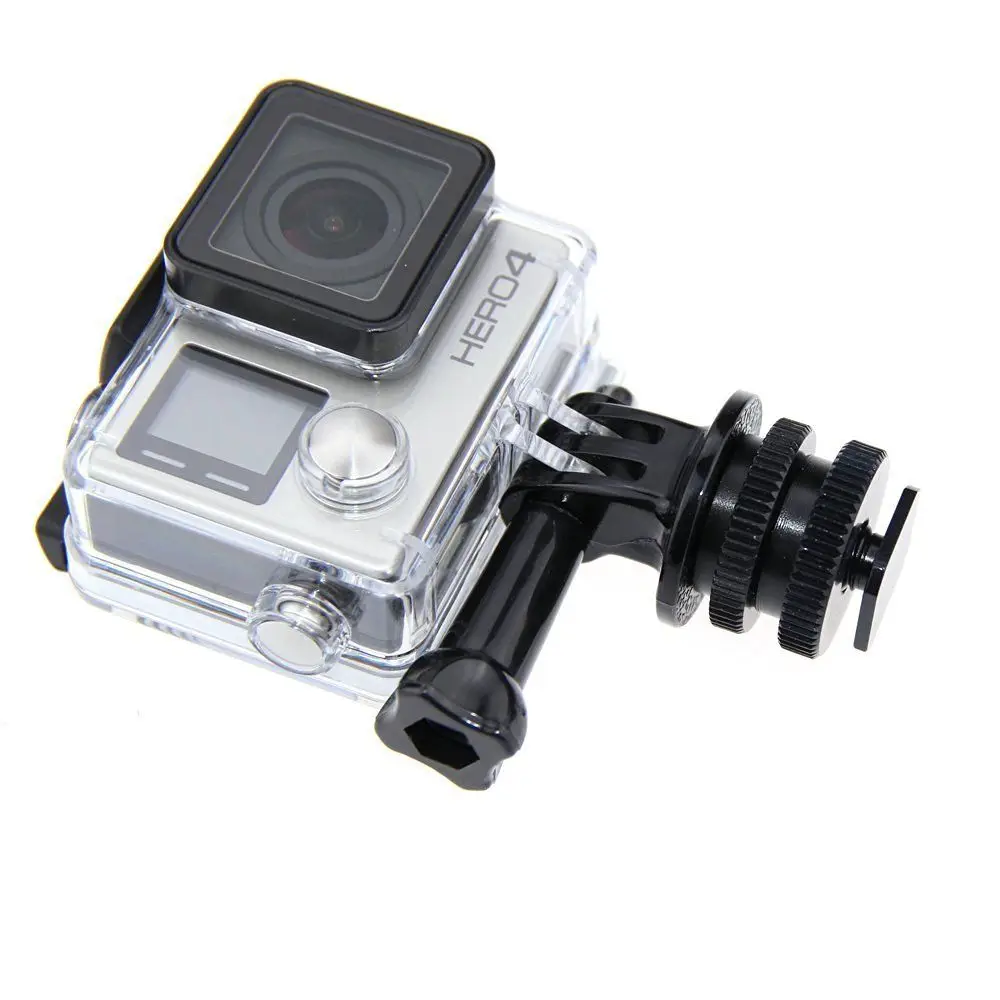 

1/4" Hot Shoe Adaptor with Tripod Mount Screws fr Gopro Hero 1 2 3 3+ & 4 Camera