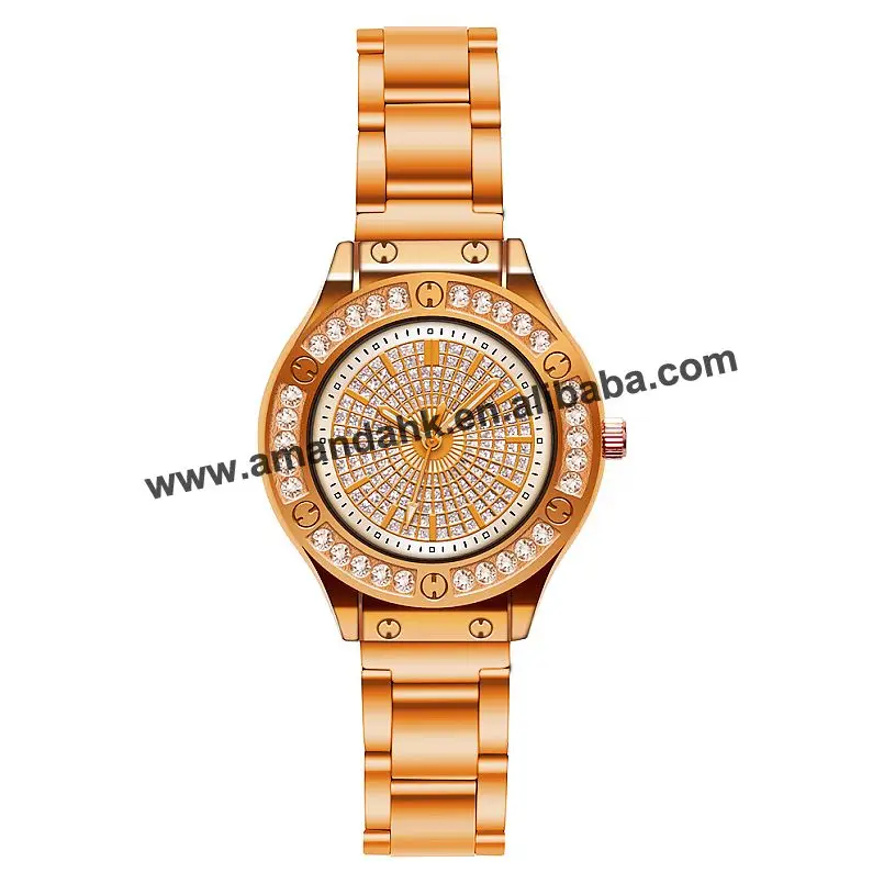 No Logo Wholesale Alloy Rhinestone Dress Watch Women Lady Wristwatch Analog Quartz Women Dress Wrist Watches sb18090401