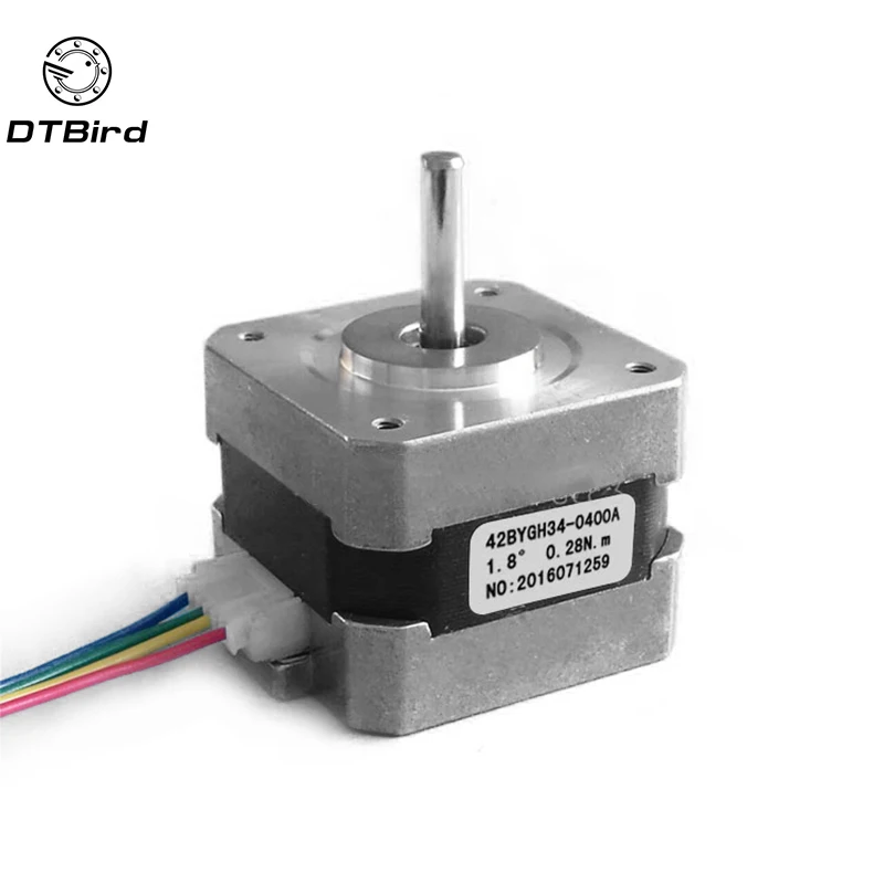 42 Шаговый двигатель NEMA17 42BYGH34 для 3D принтера nema 17 шаговый 4 lead 2 phase 28N.cm 0.4A CNC XYZ|nema