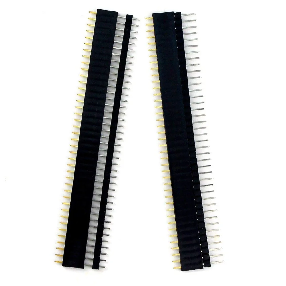 10 шт. 5 пар 1x40Pin однорядные мужские и женские 2,54 ломающиеся PCB разъем полосы Rohs контактный разъем
