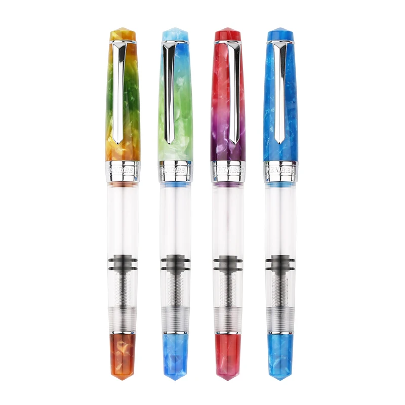 Перьевая ручка Penbbs Moonman Piston 309 дюйма большой емкости прозрачный акриловый тонкий