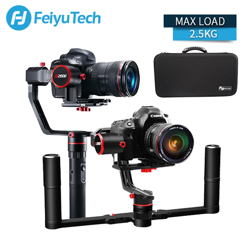 Feiyu a2000 приложение управления 2 5 кг нагрузки 3 оси Gimbal DSLR Камера Стабилизатор