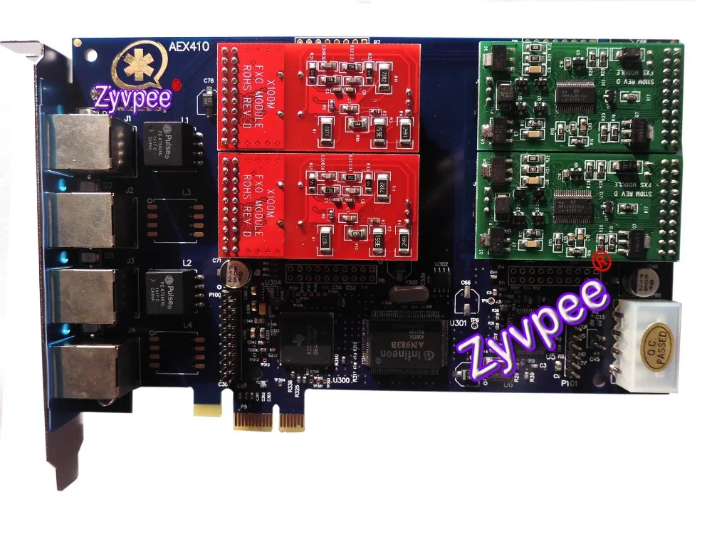 AEX410 4 порта аналоговая карта Asterisk PCIe Trixbox Elastix FreePBX VoIP Fxo Fxs|Охлаждающие подставки