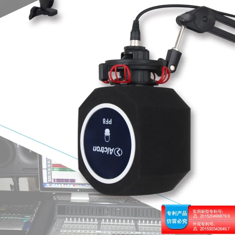 Alctron PF8 профессиональный студийный микрофон экран губка для акустики звукоизоляционный запись фильтр Настольный запись ветер экран