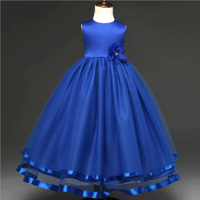 Flower Girls Dresses 2019 Tule Princess Children Evening Clothing Formal Kids Dress For Wedding Party Prom Gowns QV884 | Детская одежда