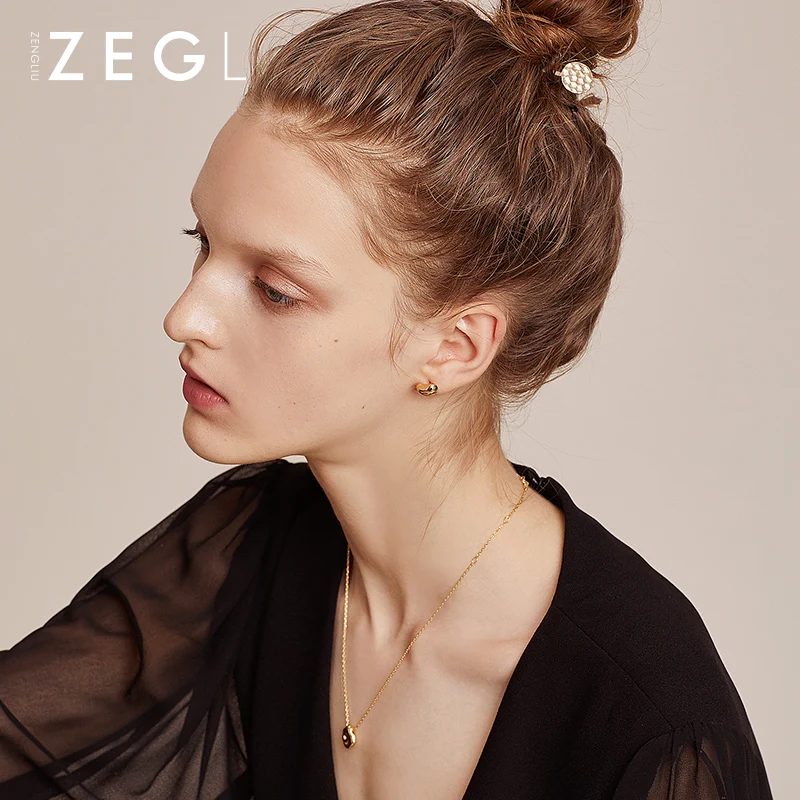 Женские серьги-гвоздики ZEGL sleep простые маленькие серьги для ногтей в форме кости |