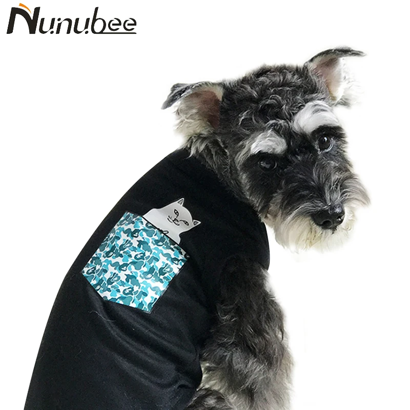 Nunubee/супер крутая Одежда для собак хлопковая жилетка с принтом кошек футболка