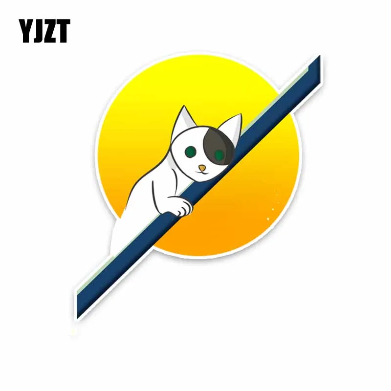 

YJZT 9,7 см * 10,5 см модные милые кошки животных графические наклейки для автомобиля ПВХ 5-1420