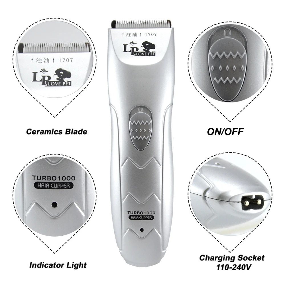 Профессиональный перезаряжаемый триммер для собак машинка стрижки домашних